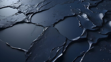 Fototapeta premium Dark blue Textured Surface mixing different materials and textures. background, graphic resource or wallpaper