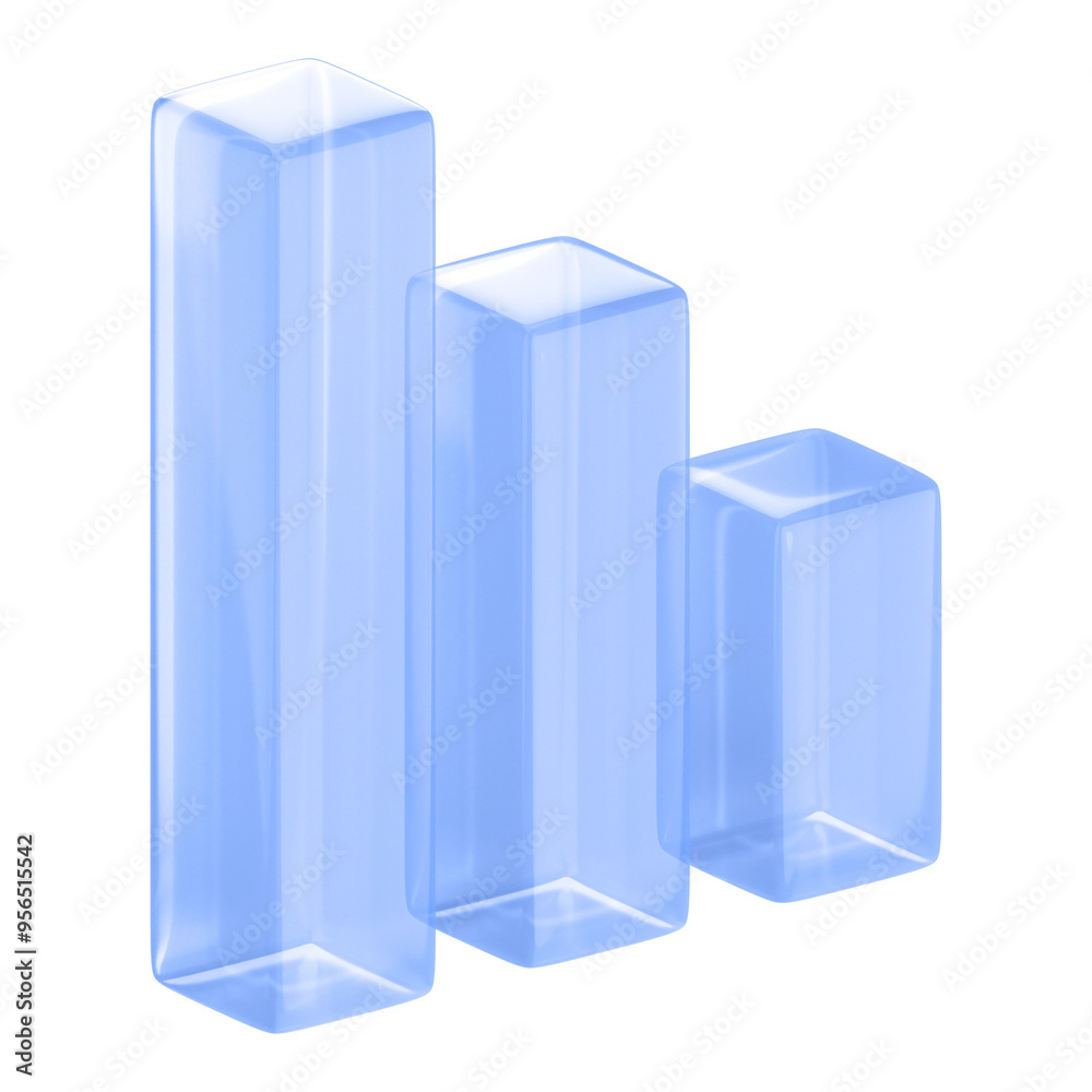 Poster Bar charts icon  png sticker, transparent background