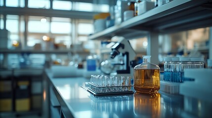 laboratory with dropper and chalet : Generative AI