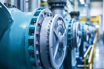 Fototapeta premium Hydroelectric power generation in a plant
