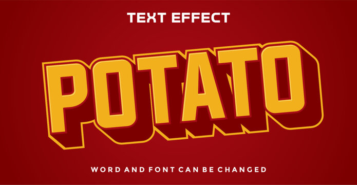 Potato editable text effect