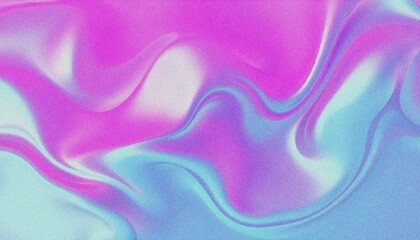 Fototapeta premium Colorful Iridescent holographic Wave Pattern background, with grainy noise effect texture abstract purple and blue fluid shapes against a light background