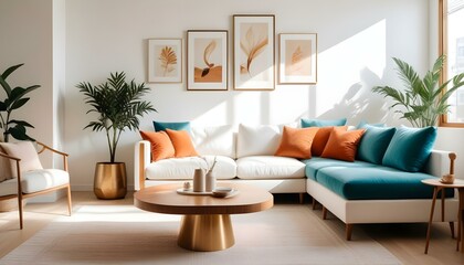 Photo interior modern design room 3d illustration