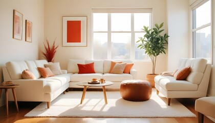 Photo interior modern design room 3d illustration