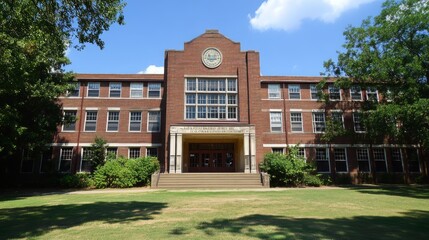 The exterior of school building.