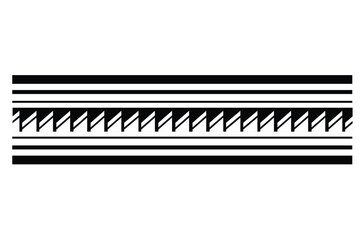 Polynesian tattoo tribal band design. Samoan tattoo tribal ornament border.
 Decorative seamless pattern.