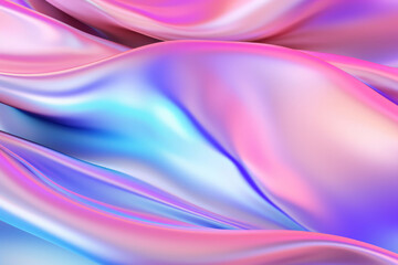 Naklejka premium Processed collage of Iridescent fabric trendy cloth holographic texture. Background for banner