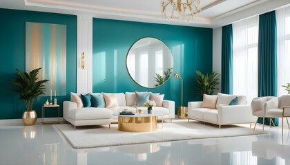 Photo interior modern design room 3d illustration