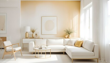 Fototapeta premium Photo interior modern design room 3d illustration