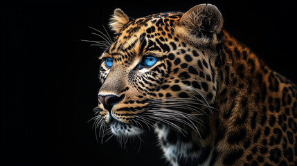 Obraz premium portrait of a leopard blue eye