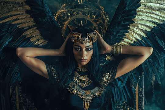 A Regal Gaze: The Goddess of Mourning, Nephthys, Embraces Her Destiny.