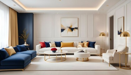 Photo interior modern design room 3d illustration