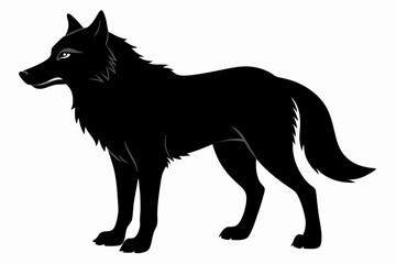 
Wolf silhouette, Wolf icon, Wolf Svg, Wolf vector illustration