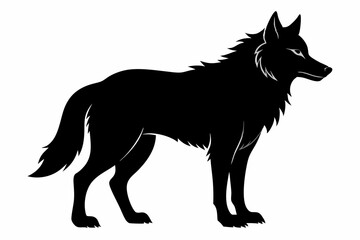 
Wolf silhouette, Wolf icon, Wolf Svg, Wolf vector illustration