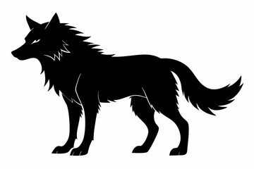 
Wolf silhouette, Wolf icon, Wolf Svg, Wolf vector illustration