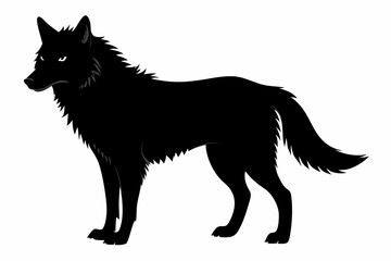
Wolf silhouette, Wolf icon, Wolf Svg, Wolf vector illustration