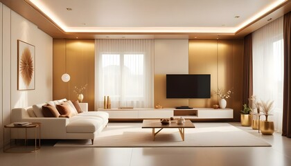 Photo interior modern design room 3d illustration