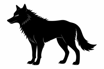 
Wolf silhouette, Wolf icon, Wolf Svg, Wolf vector illustration
