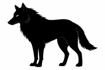 
Wolf silhouette, Wolf icon, Wolf Svg, Wolf vector illustration