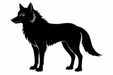 
Wolf silhouette, Wolf icon, Wolf Svg, Wolf vector illustration