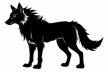 
Wolf silhouette, Wolf icon, Wolf Svg, Wolf vector illustration