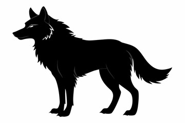 
Wolf silhouette, Wolf icon, Wolf Svg, Wolf vector illustration