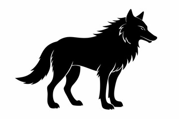 
Wolf silhouette, Wolf icon, Wolf Svg, Wolf vector illustration