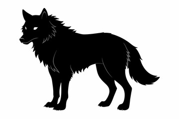 
Wolf silhouette, Wolf icon, Wolf Svg, Wolf vector illustration