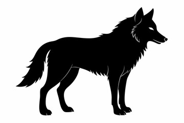 
Wolf silhouette, Wolf icon, Wolf Svg, Wolf vector illustration