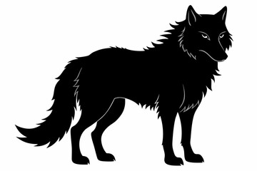 
Wolf silhouette, Wolf icon, Wolf Svg, Wolf vector illustration