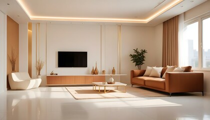 Photo interior modern design room 3d illustration