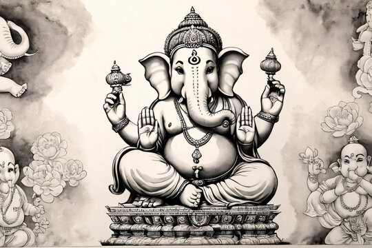 Alabuga Raja: Ganapati Bappa. Artificial intelligence. 