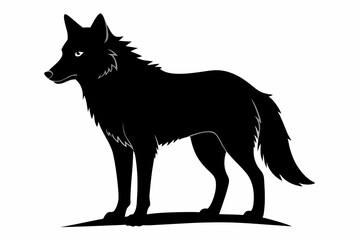 
Wolf silhouette, Wolf icon, Wolf Svg, Wolf vector illustration