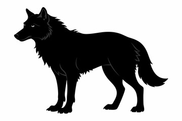 
Wolf silhouette, Wolf icon, Wolf Svg, Wolf vector illustration