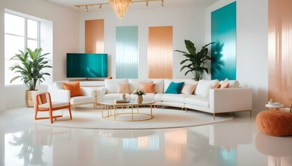 Photo interior modern design room 3d illustration