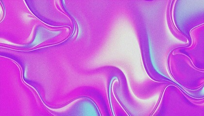 Fototapeta premium Colorful Iridescent Holographic Foil, Simulate holographic foil textures, with shiny vibrant, grainy noise effect texture abstract purple and blue fluid shapes against a light background