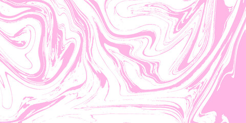 Pink and White Liquid Marble Pattern. Monochrome Abstract Background. Copy Space of Text, Template Design Vector And Illustration.
