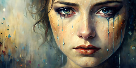 Sad audio song CD cover page design.