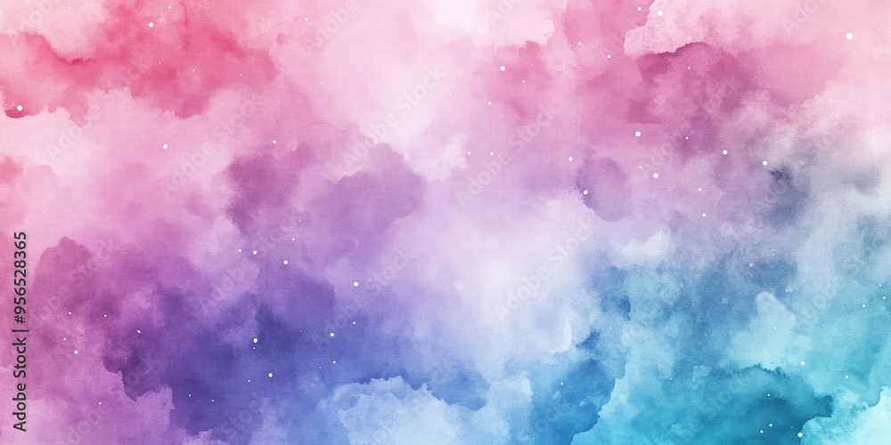 Poster mysterious cute multicolor watercolor texture background for social media post in a 3d cartoon rende