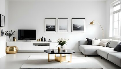 Photo interior modern design room 3d illustration