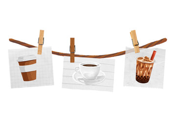 Coffee lovers png sticker, transparent background