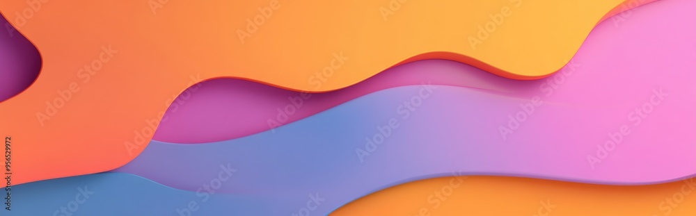 Poster Colorful background template with gentle classic texture for graphic design projects featuring a 3D cartoon rendering and ample copy space