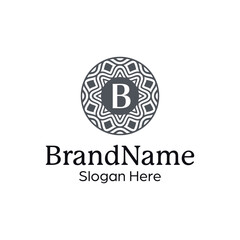 Refined Ornamental Logo Design Template for Upscale Enterprises