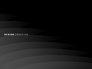 Abstract futuristic dark black background with wave design. Realistic 3d wallpaper with luxurious flowing lines. Perfect background for posters, websites, brochures, banners, applications, etc.