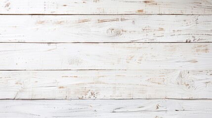 Rustic background texture of white washed wood planks with visible knots and grain