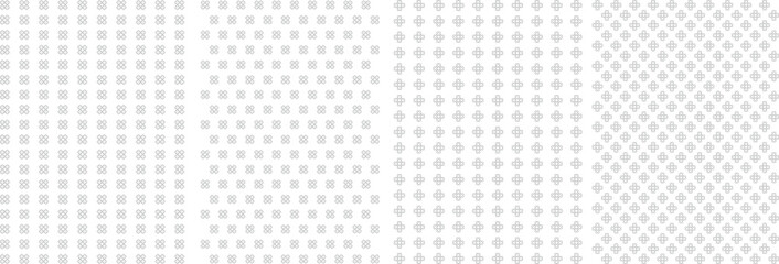 Seamless Geometric Minimalistic Vector Patterns with Backgrounds and Textures in Different Styles. Endless Gray and White Prints, Modern Textile Textures Set For Fabrics, Etc. 