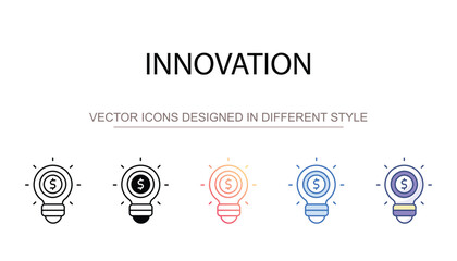 Innovation icon design with white background stock illustration