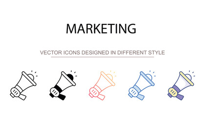 Marketing icon design with white background stock illustration
