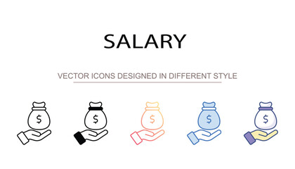 Salary icon design with white background stock illustration