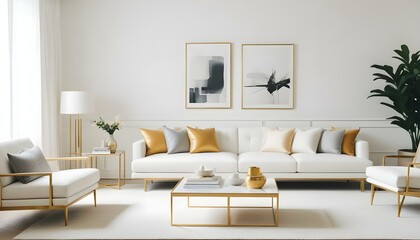 Photo interior modern design room 3d illustration